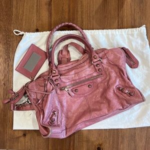 Balenciaga Giant 21 City Medium Pink Leather Bag